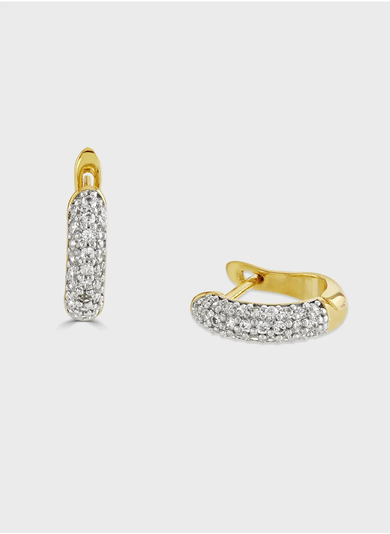 BUCKLEY LONDON Two-Tone Cluster Hoop Earring