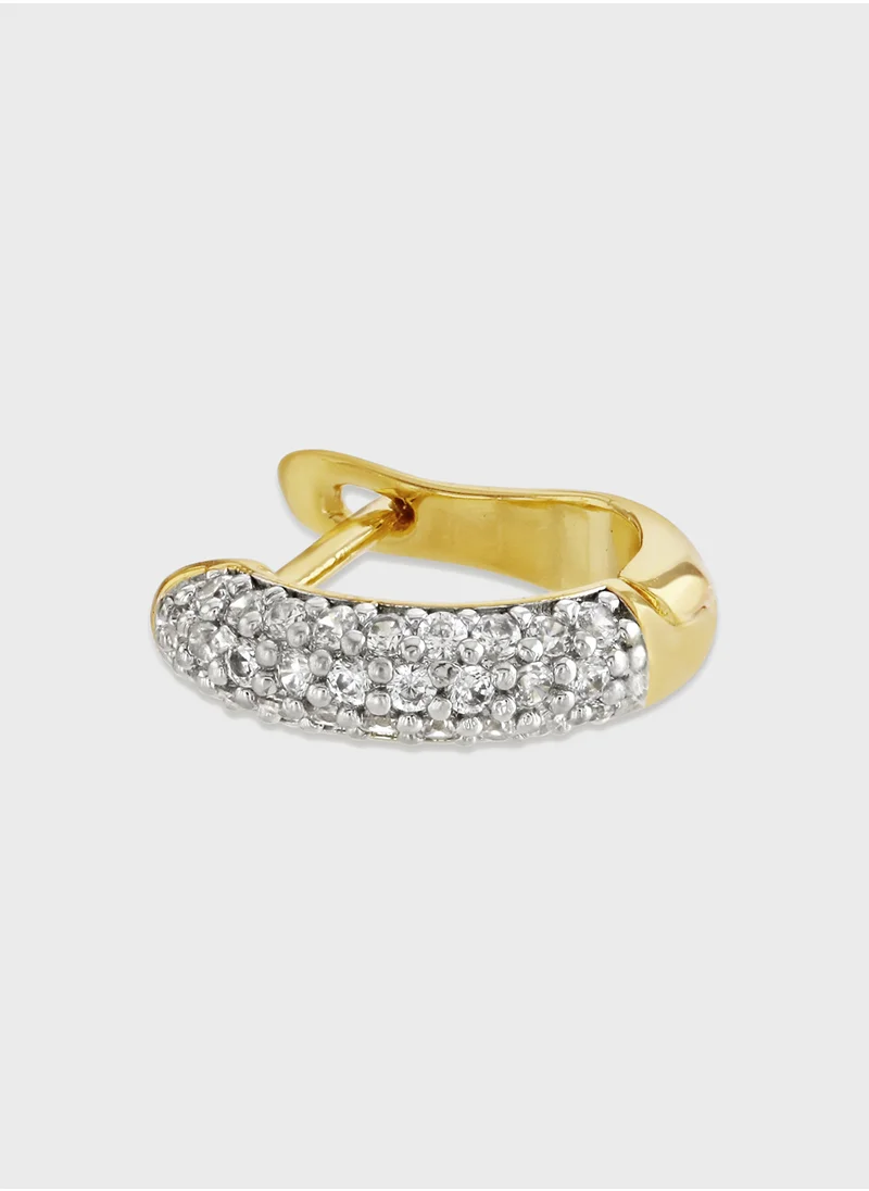 BUCKLEY LONDON Two-Tone Cluster Hoop Earring