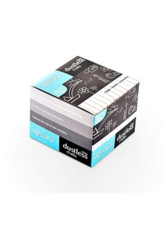 Apsara Dustless Chalk White | 4X Longer Than Regular Chalks | Bright & Bold | Smooth, Long-Lasting, Anti-Scratch | Hassle-Free Dustless Chalks | White Chalks | Box Of 100 Chalks  - Image 1