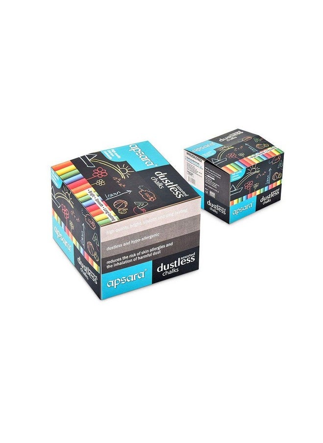 Apsara Dustless Chalk White | 4x longer than regular chalks | Bright & Bold | Smooth, Long-Lasting, Anti-Scratch | Hassle-Free Dustless Chalks | White Chalks | Box of 100 Chalks - pzsku/Z1773C60E320712516BB0Z/45/_/1740982884/495995a4-643e-4388-9a17-5265bcb789b5