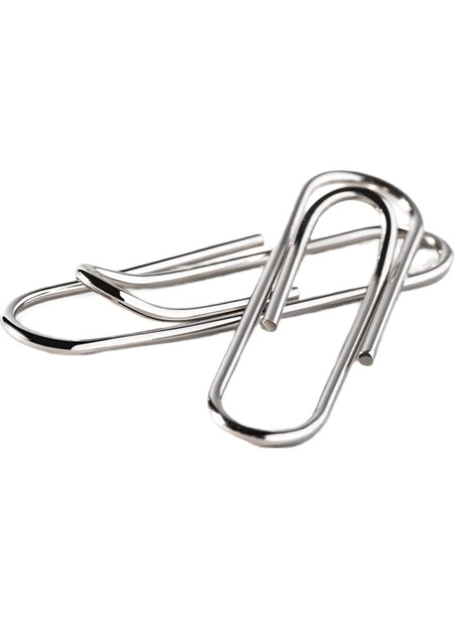Deli [Super Popular] 3# Metal Paper Clips, Nickel-Plated Rust-Resistant Binder Clips, 100 Pieces/Box, 10 Boxes, Office Supplies, P00018 - Image 2