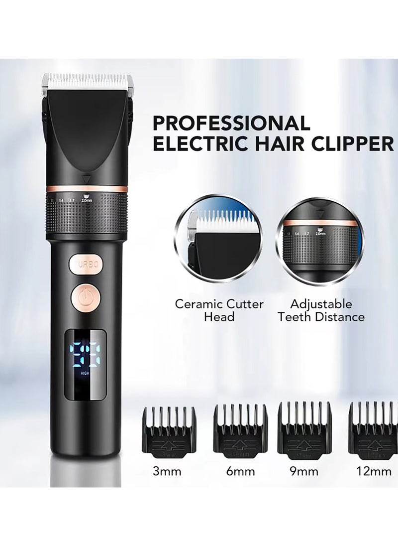 Tornado Keratiner 8-in-1 Mens Grooming Kit with Trimmer for Beard, Body, and Face, Cordless Hair Clippers Electric Black  - Image 5