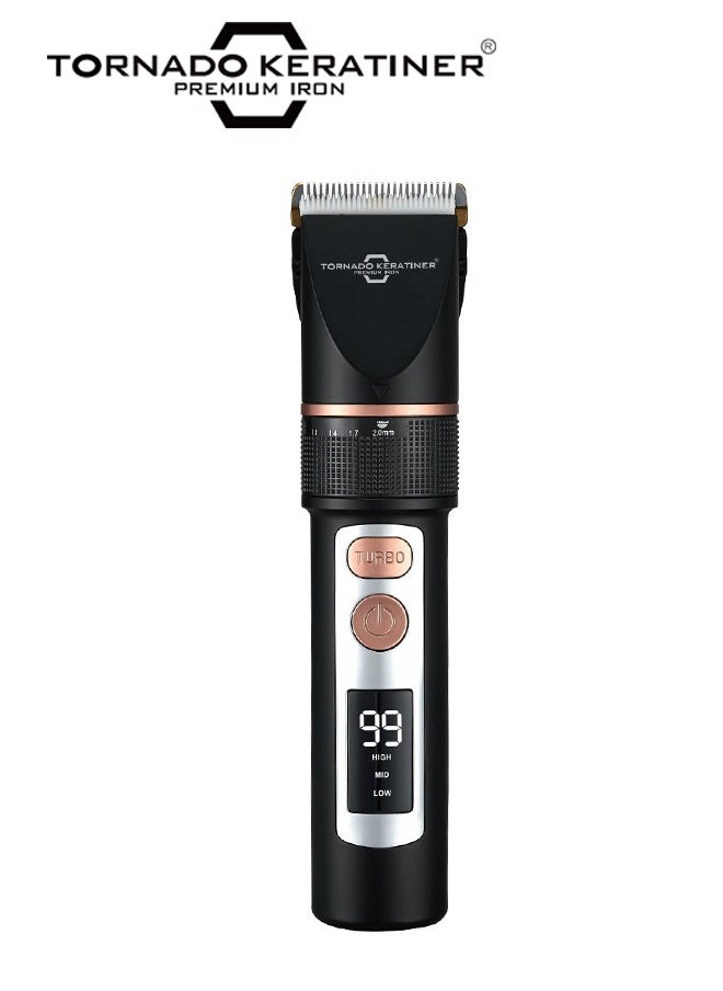 Tornado Keratiner 8-in-1 Mens Grooming Kit with Trimmer for Beard, Body, and Face, Cordless Hair Clippers Electric Black  - Image 1