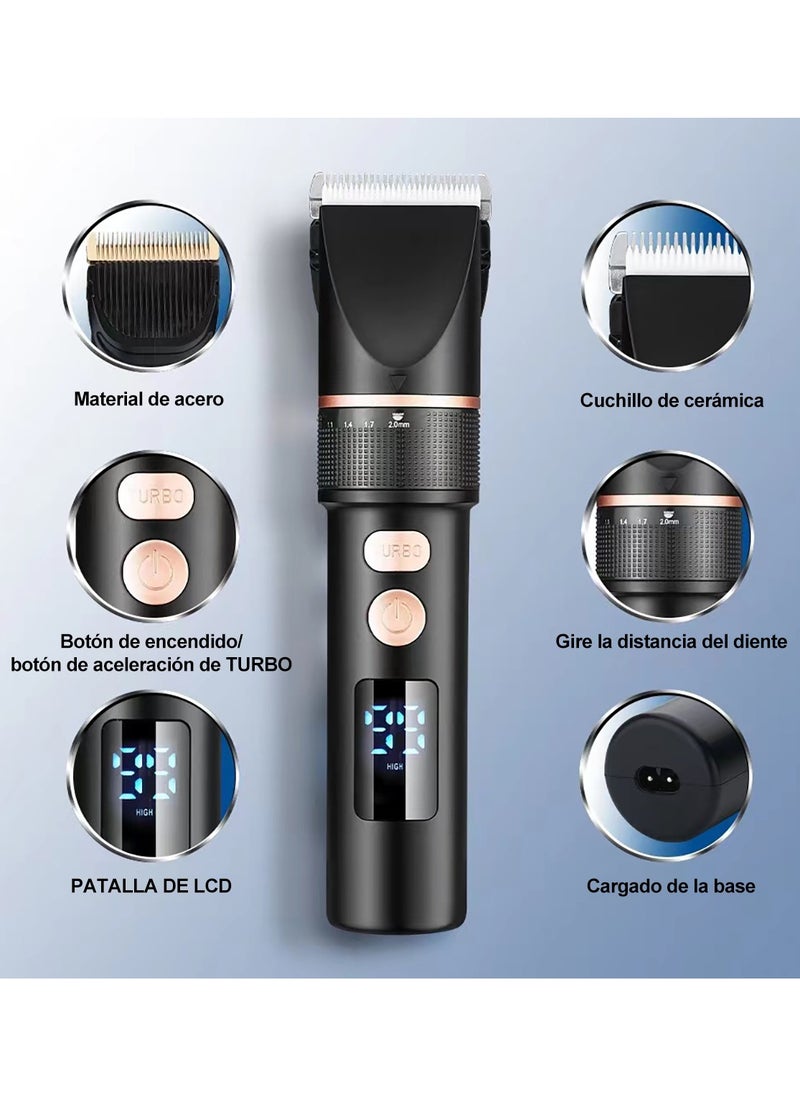 Tornado Keratiner 8-in-1 Mens Grooming Kit with Trimmer for Beard, Body, and Face, Cordless Hair Clippers Electric Black  - Image 3