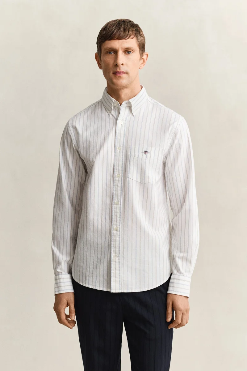 GANT  Regular Classic Oxford Stripe Shirt for Men | Best Price UAE