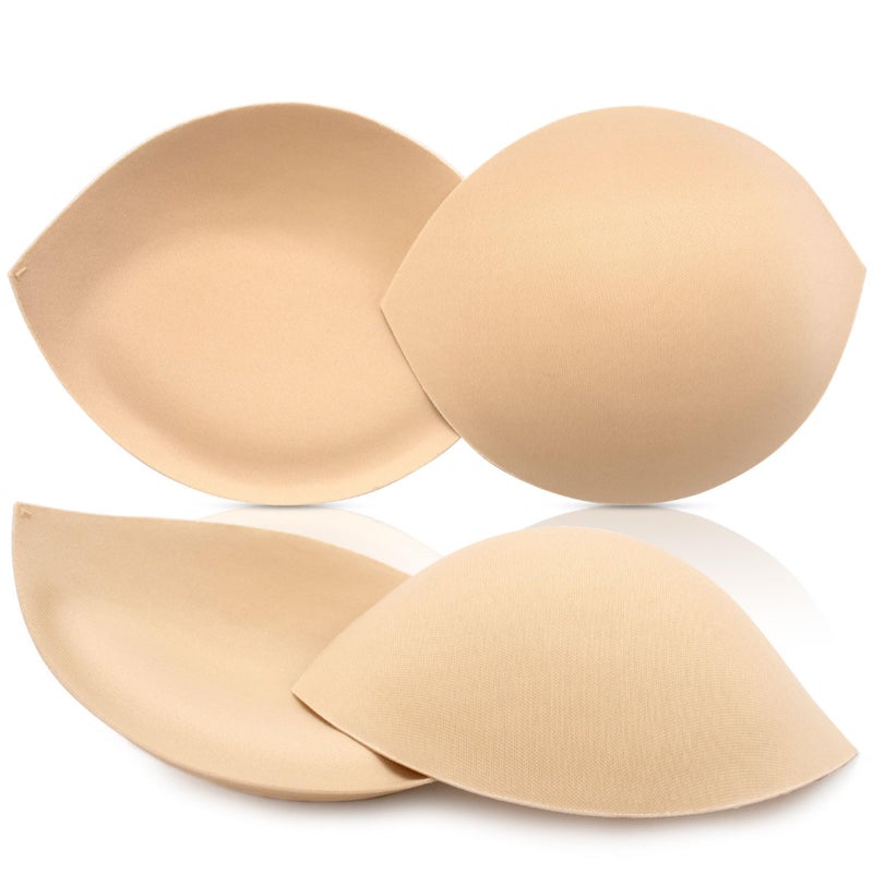 Nimiah Bra Pads Inserts Breast Enhancers - 2 Pairs Push up Swimsuit Cups to Add Instant Volume | Removable Comfy Padding for AB Cup Size - Image 1