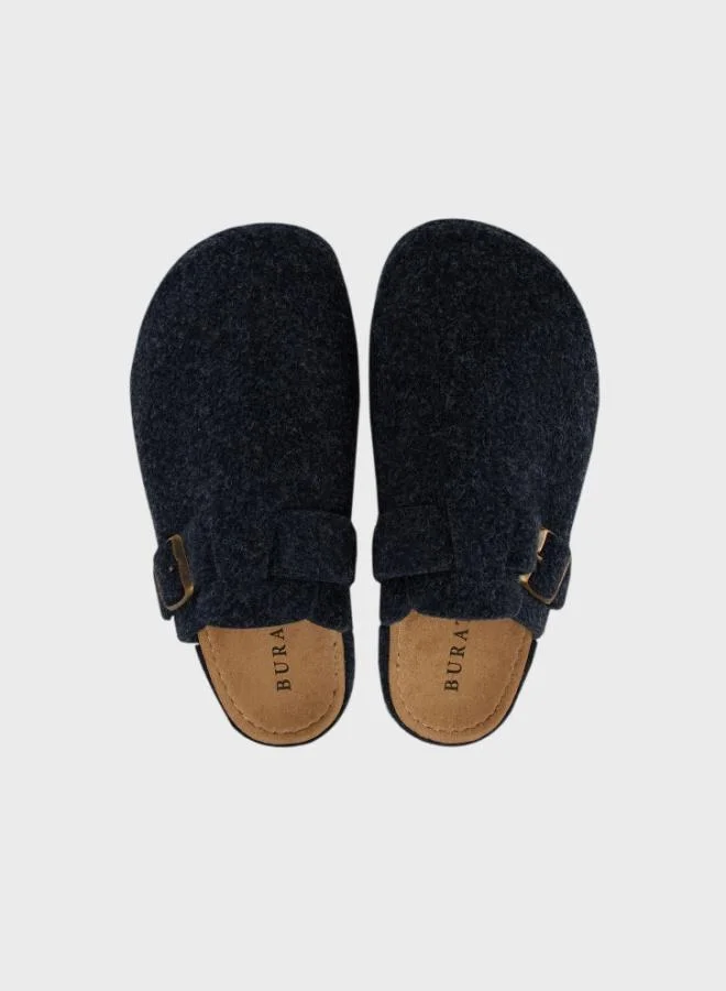 Buratti  Buratti Belted Felt Winter Home Slippers Men's SLIPPERS 6711003 for Men | Best Price UAE