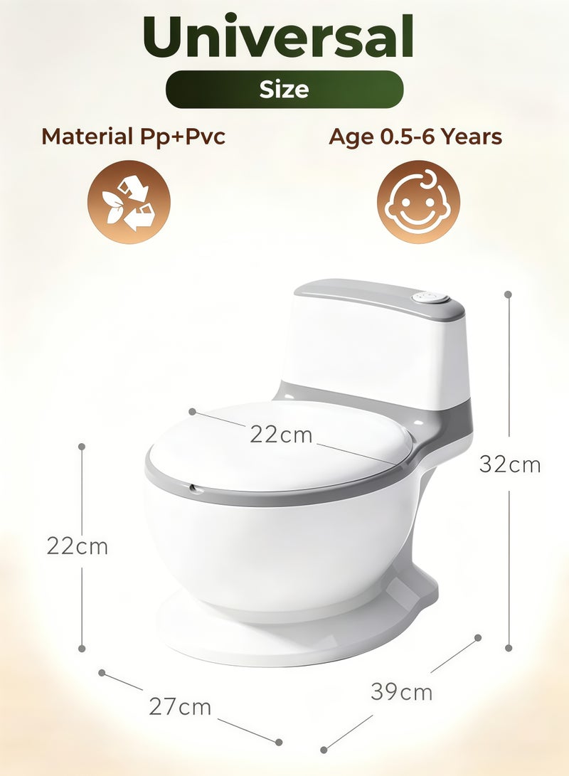 XiuWoo Baby Potty Toilet,Potty Training Seat with Handles,Training Chair with Removable Toilet Ring and Washable Bucket,Toddler Kids Potty Chair with High Back Support & Lid,Soft Seat Removable Potty Pot,Toilet Tissue Dispenser and Splash Guard,Non-Slip for Toddler,Easy to Empty and Clean - Image 2