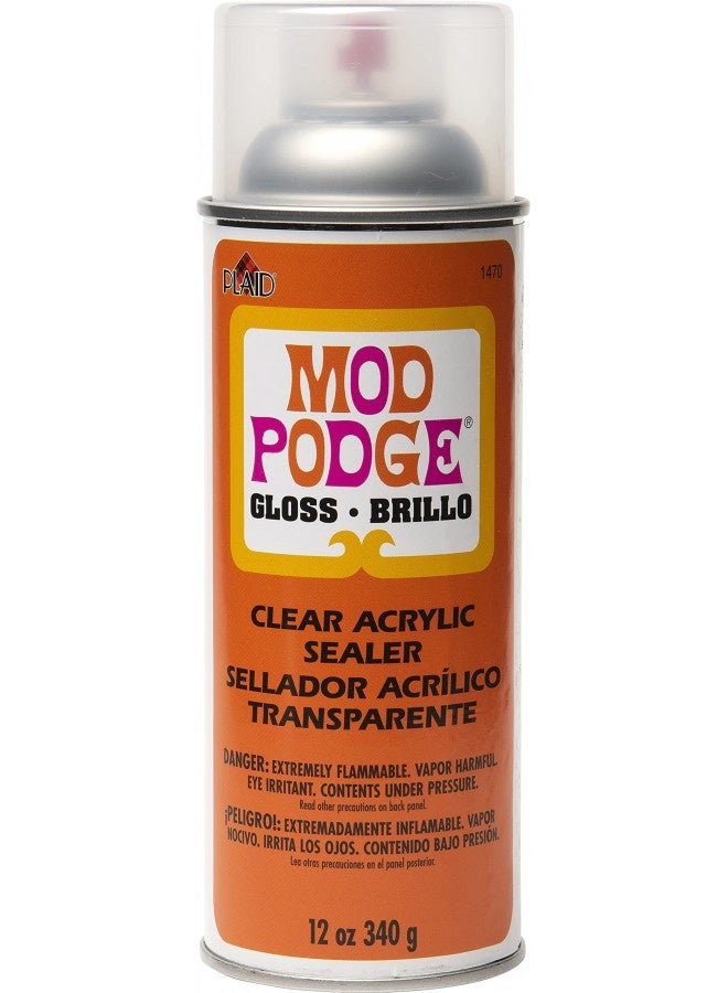 Mod Podge Mod Podge Spray Acrylic Sealer That Is Specifically Formulated To Seal Craft Projects, Dries Crystal Clear Is Non-Yellowing No-Run And Quick Drying, 12 Ounce, Gloss - Image 3