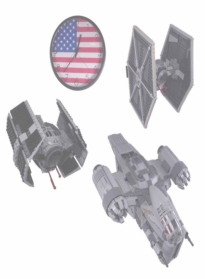 حامل جداري من بريك فيجنز لمجموعات ليغو 75292 و75315 و75300 TIE Fighter و75325 Mandalorian N-1 Starfighter Kit و75354 Gunship Kit، لمجموعات بناء الطائرات وغيرها. دعامة بزاوية قابلة للتعديل، للتثبيت على الحائط فقط. - Image 5