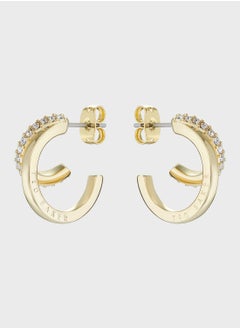 Ted Baker Helias Crystal Double Hoop Crystal Earrings  - Image 2