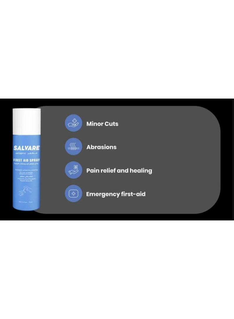 Salvare Antiseptic First Aid Spray 50ml – Fast & Effective for Cuts, Scrapes, Minor Wounds & Skin Protection - Image 2