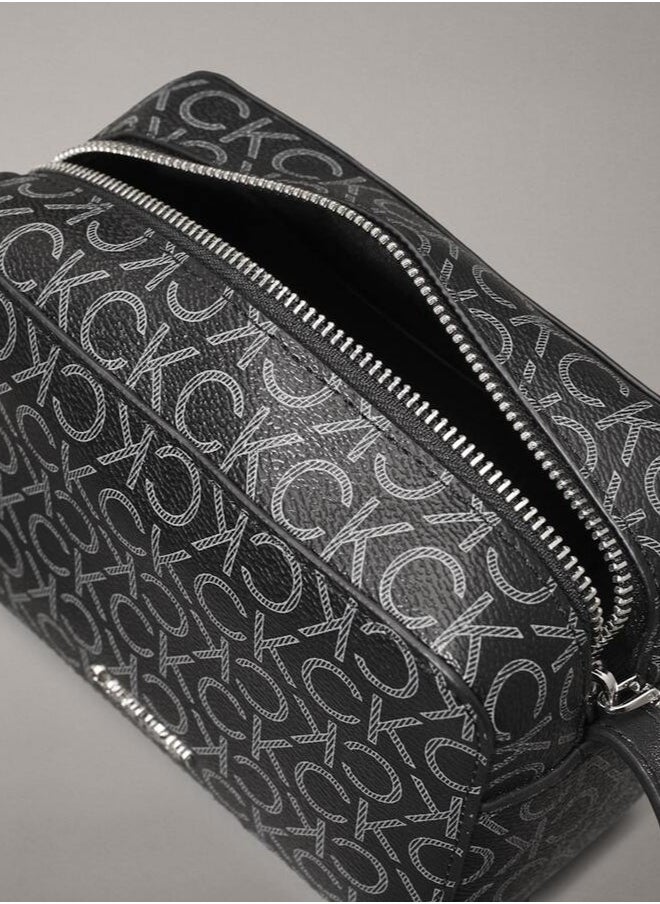 CALVIN KLEIN Women's Recycled Crossbody Logo Bag, Black  - Image 2
