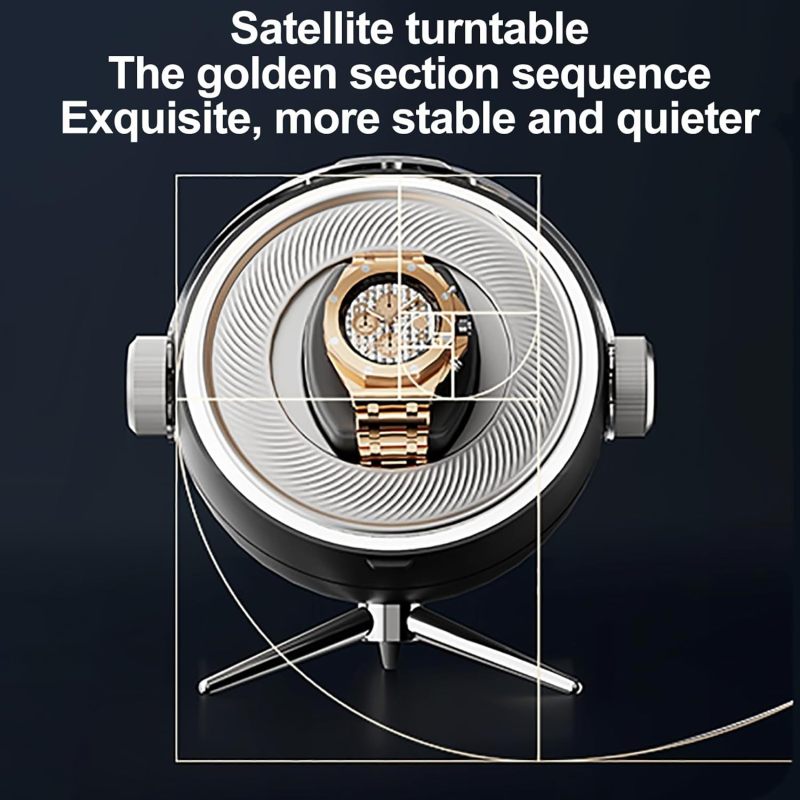 Single Watch Winder Brown Silent Operation Automatic Watch Winder - Quiet Motor Watch Winder for Watch Care & Display - Image 3