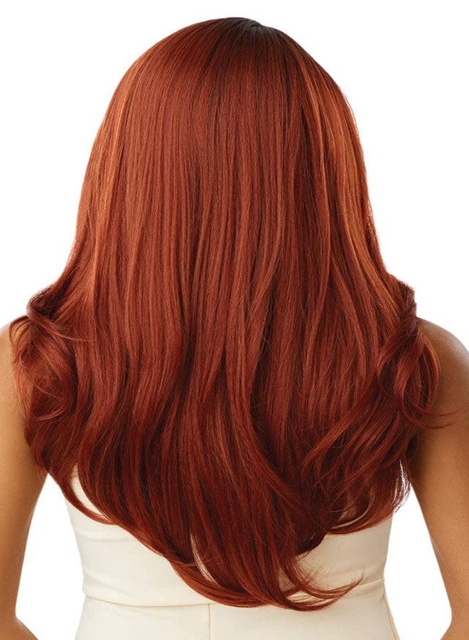 Outre Premium Swiss Lace Front Wig Melted Hairline CATALINA Ear-to-Ear Soft Lace Pre-attached Elastic band (DRFFCHOTR) - Image 4