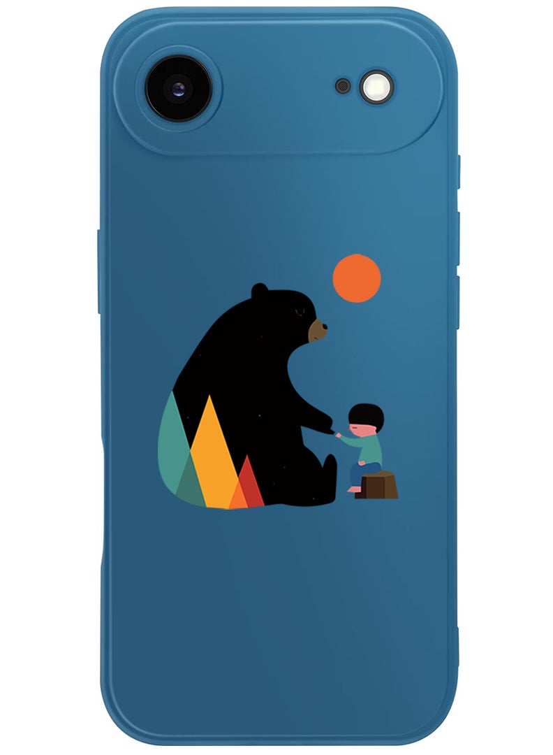 Theodor Protective Slim Fit Case Liquid Silicone Cover with Full Body Protection Anti-Scratch Shockproof Case For Apple iPhone 17 Air (Blue) Promise - Image 1