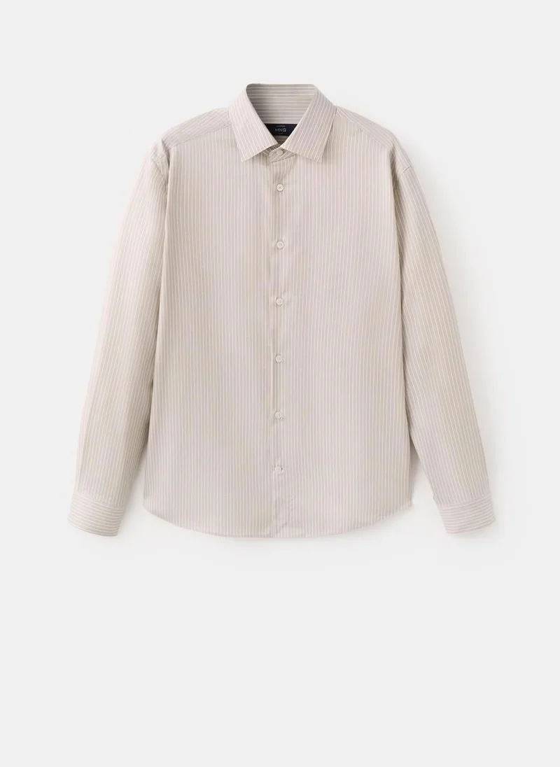 Mango Man  Slim fit striped cotton shirt for Men | Best Price UAE