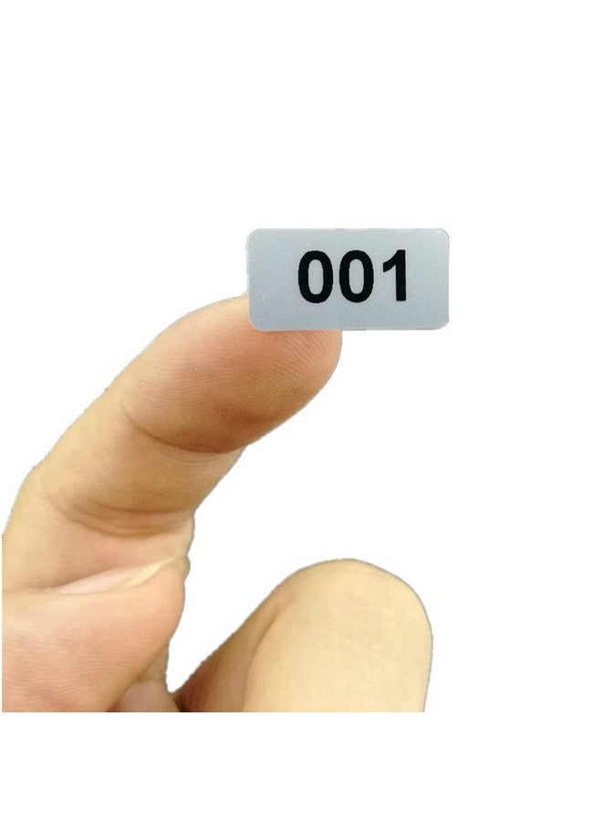 EXTRONTONDA Consecutive Number Inventory Stickers Waterproof 0.39 X 0.78 Inch Black Printing On Silver Sticker (001 To 1000) - Image 3
