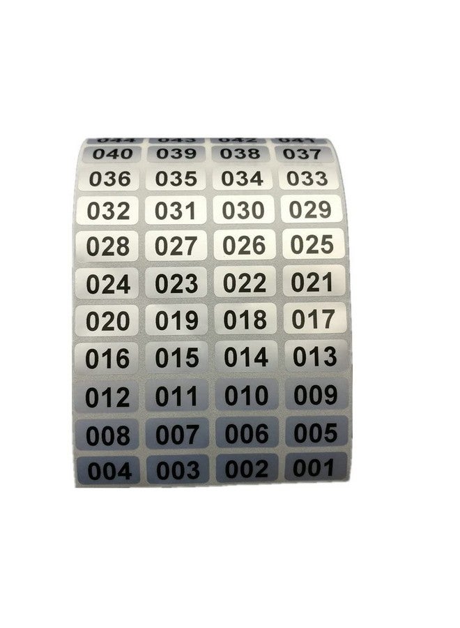 EXTRONTONDA Consecutive Number Inventory Stickers Waterproof 0.39 X 0.78 Inch Black Printing On Silver Sticker (001 To 1000) - Image 2