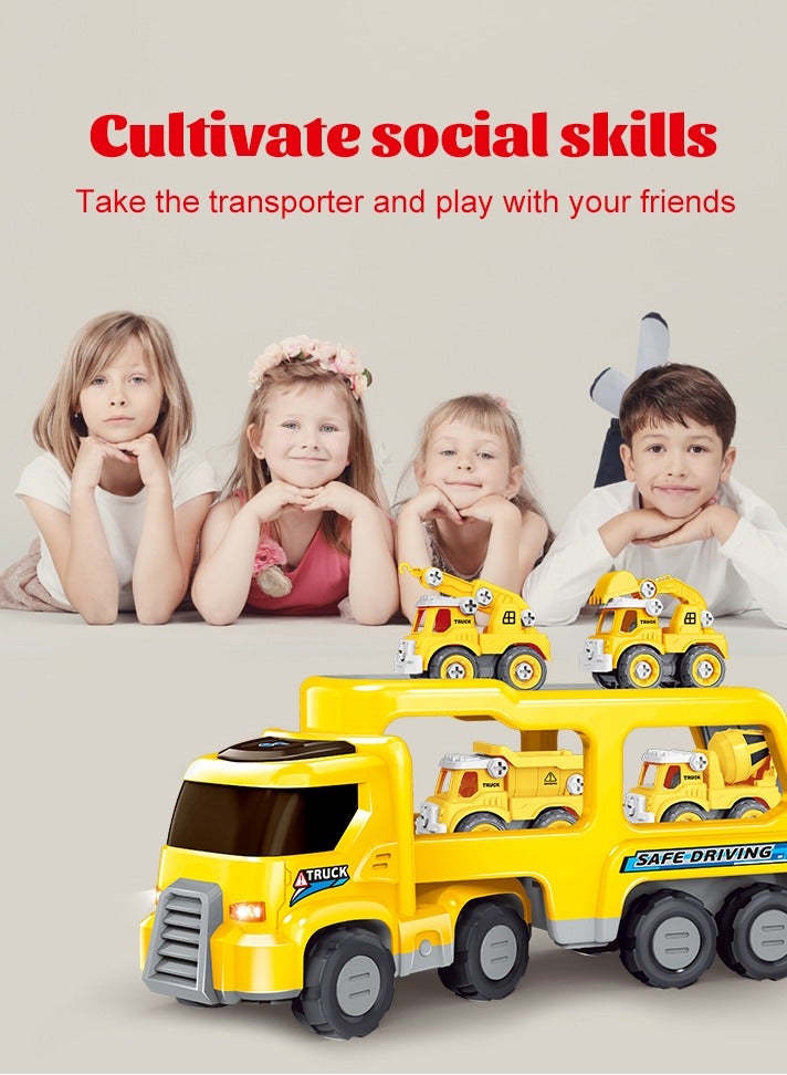 GULFLINK DIY Educational Vehicle Transport Car Toy Yellow - Image 4