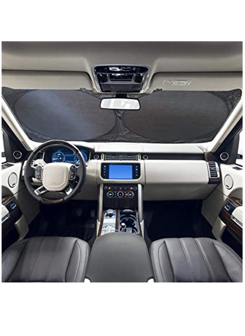 Excefore - Windscreen Sun Shade Set Silver Reflective Windscreen Protector Car Sun Shade Your Family Baby Kids and Pets from the car windows protect your children pets - Image 1