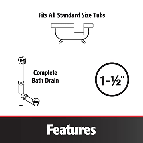 Keeney K630PVCVB Foot Lock Stop Bathtub Drain Kit, Venetian Bronze 1.5 Inch - Image 5