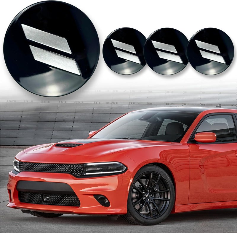 BINQIGOO 4pcs 63mm Slash Wheel Center Cap Covers - Image 1