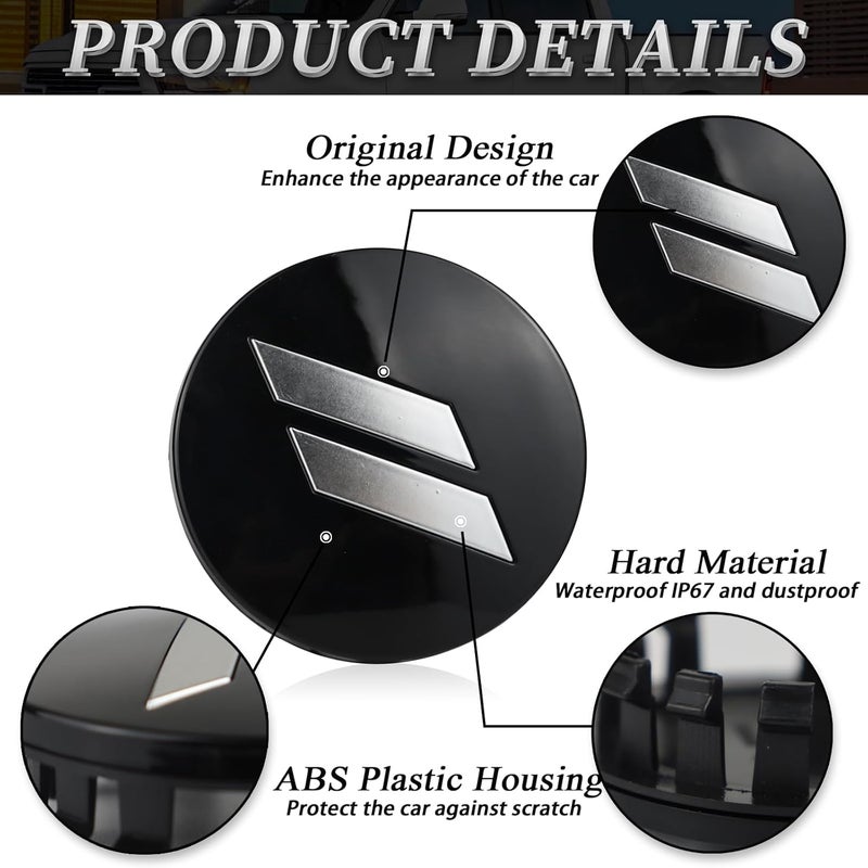 BINQIGOO 4pcs 63mm Slash Wheel Center Cap Covers - Image 4