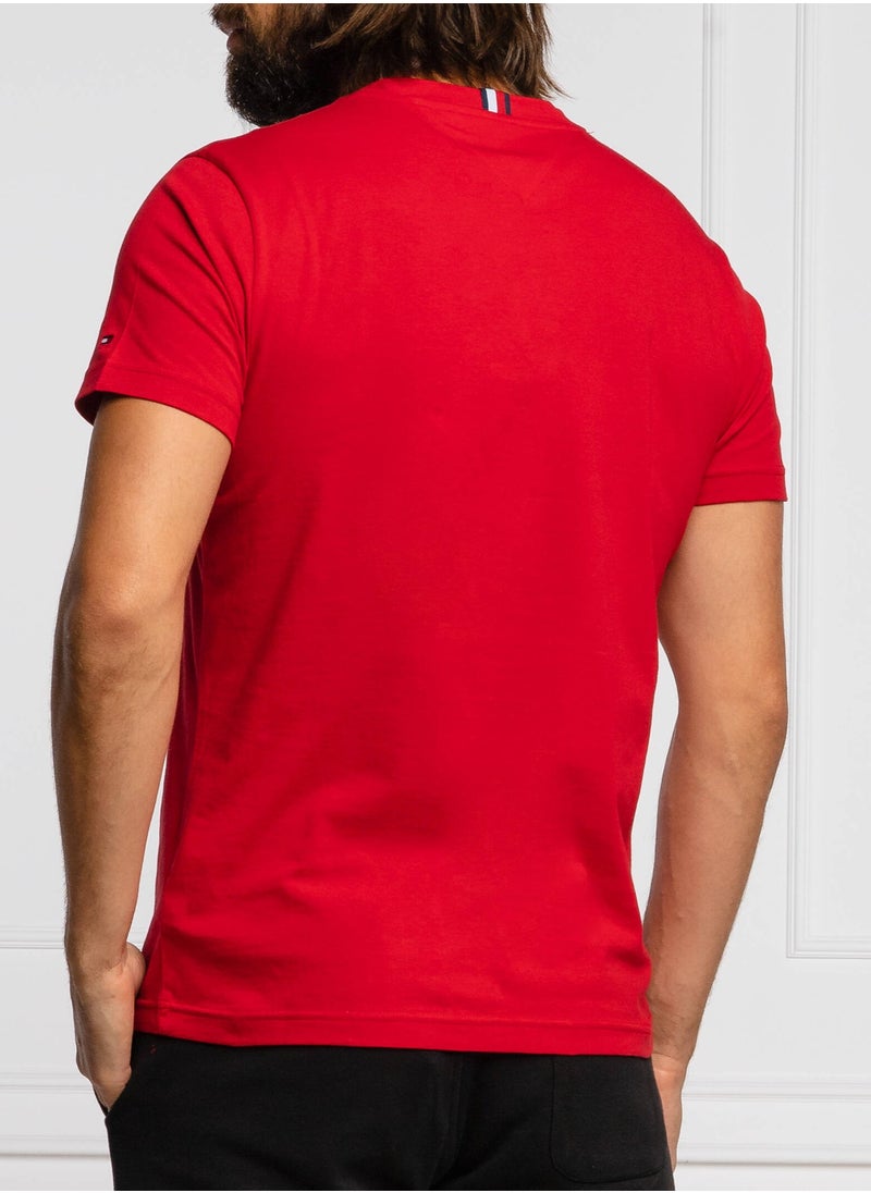 Tommy Hilfiger Sport - Organic Cotton Red T-Shirt - Image 1