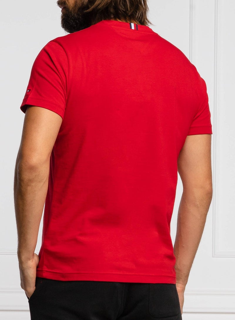 Tommy Icons Organic Cotton Red T-Shirt - Image 3