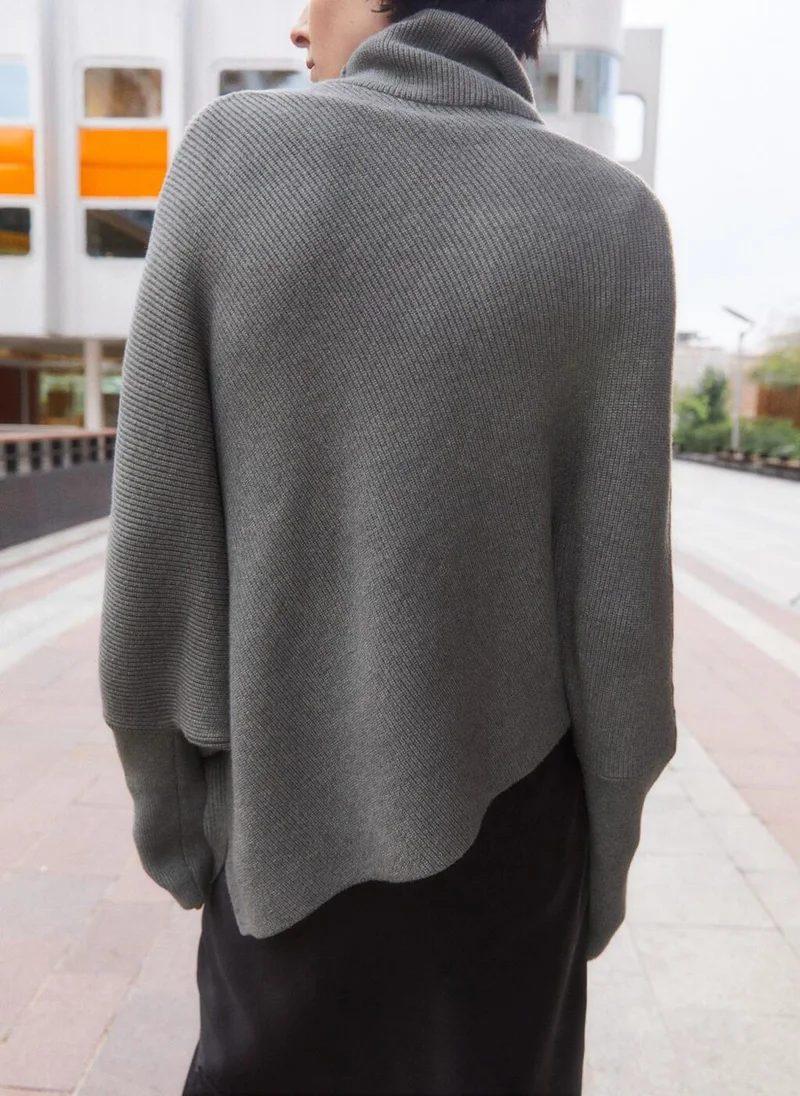MANGO Sweater with asymmetrical roll neck
