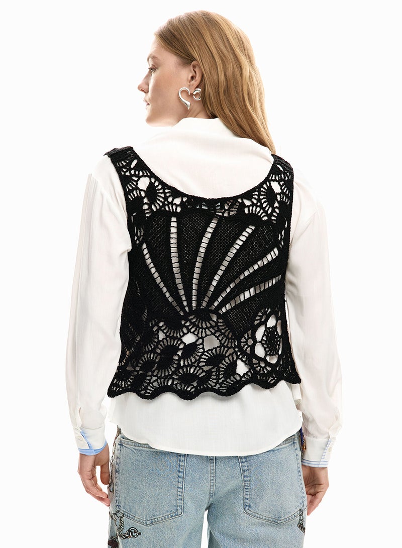 DESIGUAL Long-Sleeved Shirt With Regular Fit, In A Solid Tone - Image 5