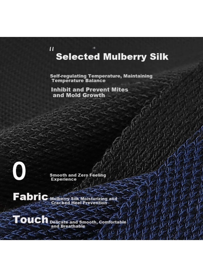 LANG SHA Langsha Modal Mulberry Silk Men's Short Socks Summer Thin Breathable Sweat-absorbent Black Business Short Socks Spring And Autumn - Image 3