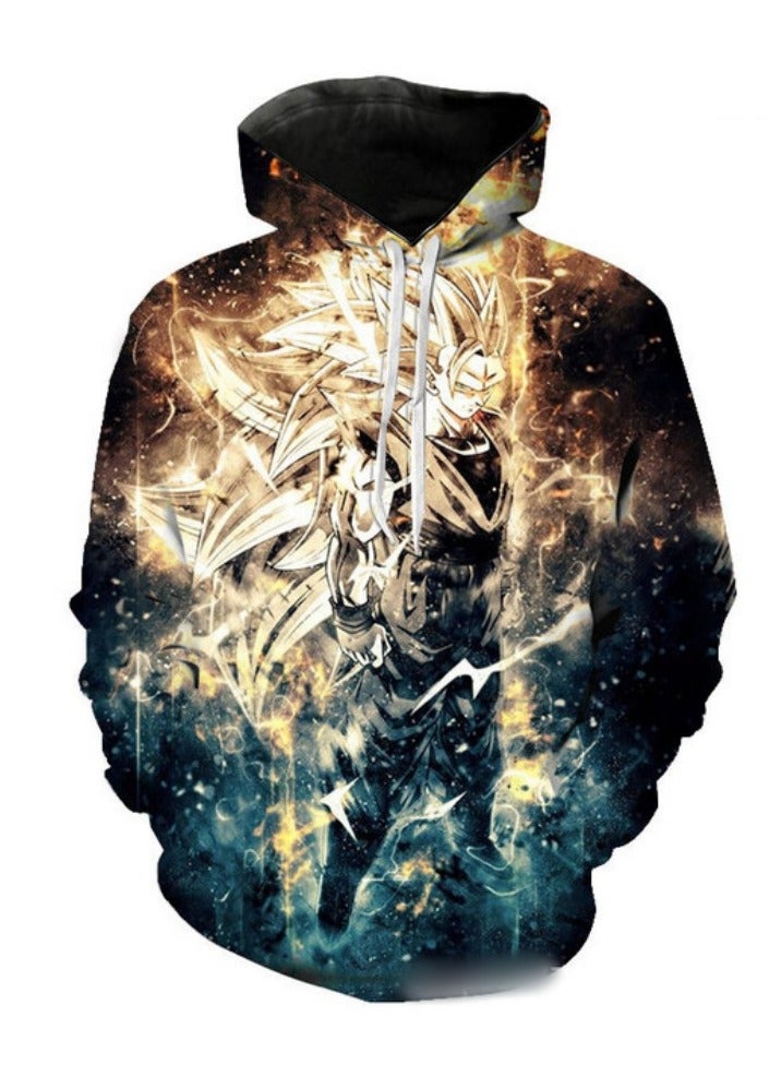 Dragon Ball Series Printed Adult And Children's Casual Hooded Sweatshirt