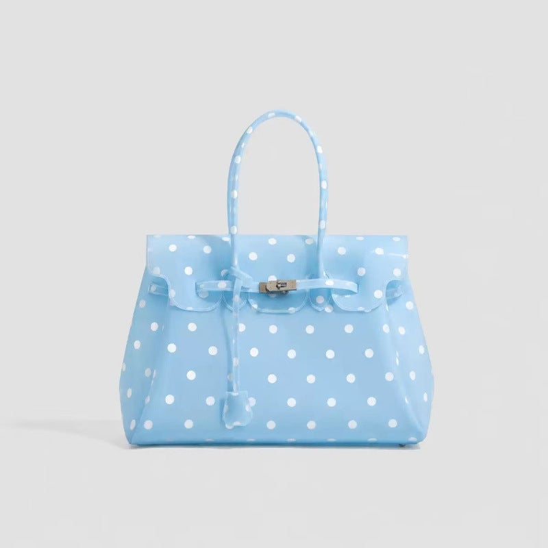 Jelly Birkin Style PVC Large Capacity Satchel Bag