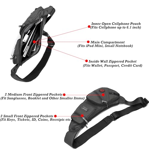 NICGID Sling Bag Chest Shoulder Backpack Crossbody Bags Casual Daypack for Men Women - Image 5