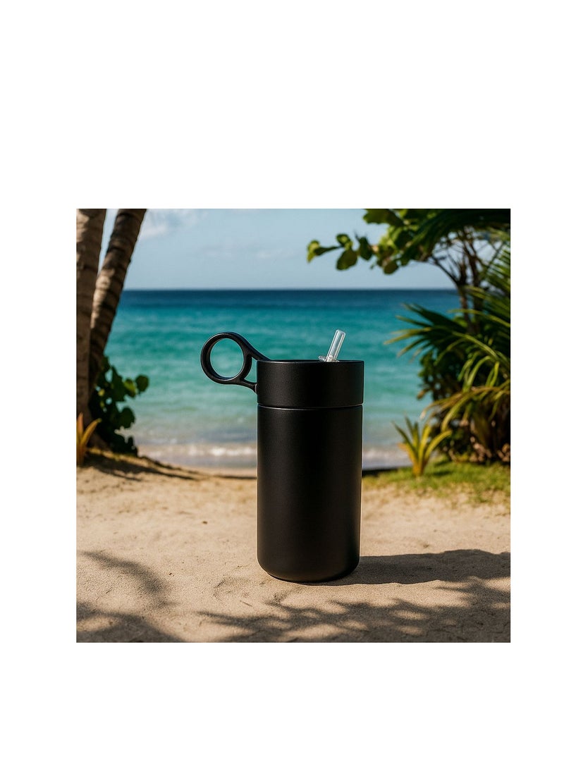 Insulated Metal Water Bottle with Straw, 300ml  - Image 4