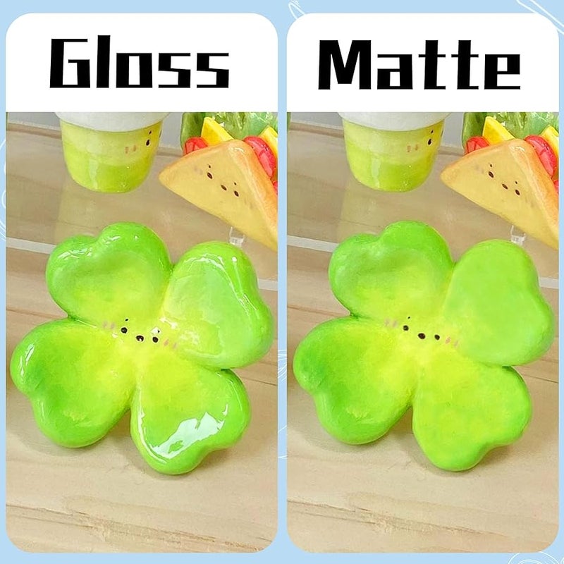EIGTWEN 100ml Air Dry Clay Glaze, Air Dry Clay Varnish Can Not Only Used to Prevent Clay Cracking, Scratches, and Wear,It Can Also Having a Glossy Glaze Effect (Gloss) - Image 2