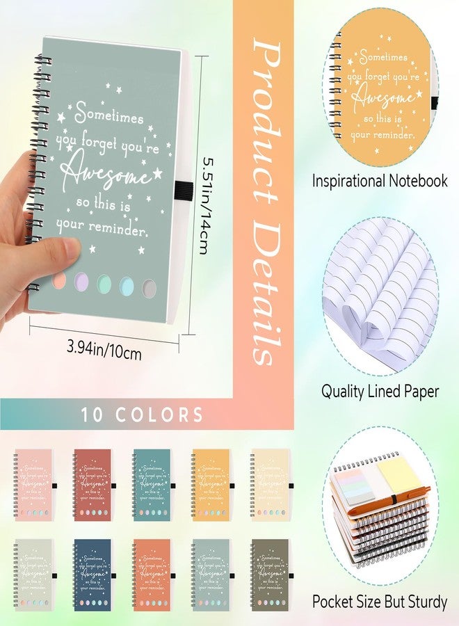 Chuangdi 20 Sets End of Year Teacher Gifts Appreciation Journal Inspirational Notebook with Sticky Notepad Bamboo Pen Bulk Graduation Thank You Gifts for Student Staff Team Coworker Nurse(Vibrant) - Image 2