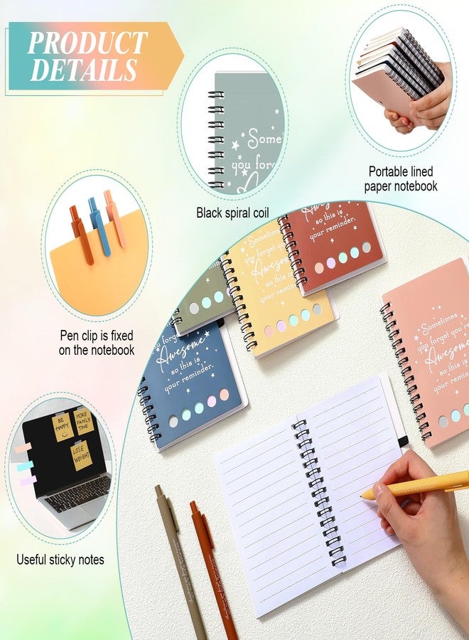 Chuangdi 20 Sets End of Year Teacher Gifts Appreciation Journal Inspirational Notebook with Sticky Notepad Bamboo Pen Bulk Graduation Thank You Gifts for Student Staff Team Coworker Nurse(Vibrant) - Image 4