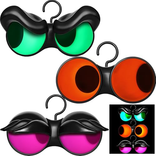 Joiedomi 3 Pack Halloween Decorations Indoor Flashing Peeping Eyes Lights with Timer, Halloween Glowing Decorations Outdoor Party Supplies, Spooky Animated Lights Eyes Decor for Yard Lawn Garden - Image 2