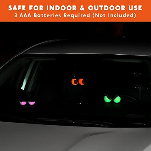 Joiedomi 3 Pack Halloween Decorations Indoor Flashing Peeping Eyes Lights with Timer, Halloween Glowing Decorations Outdoor Party Supplies, Spooky Animated Lights Eyes Decor for Yard Lawn Garden - Image 4