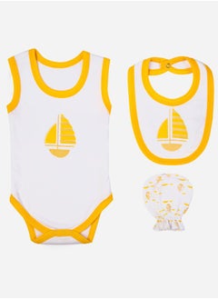 Babies Basic Pack of 7 - Cotton Bodysuit, Top, Pants, Bib, Blanket, Mitten and Cap  - Image 3
