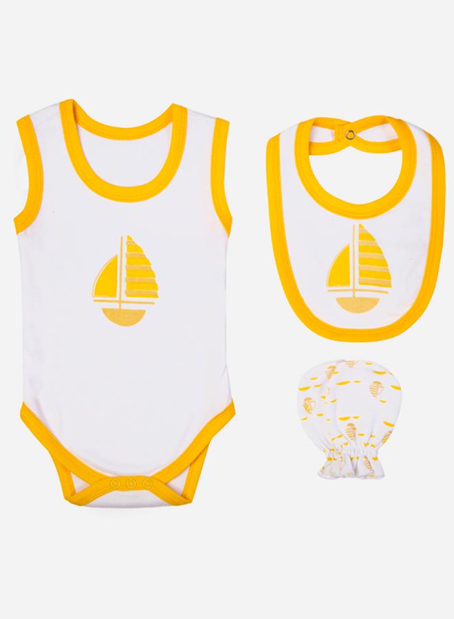 Babies Basic Pack of 7 - Cotton Bodysuit, Top, Pants, Bib, Blanket, Mitten and Cap - Image 3
