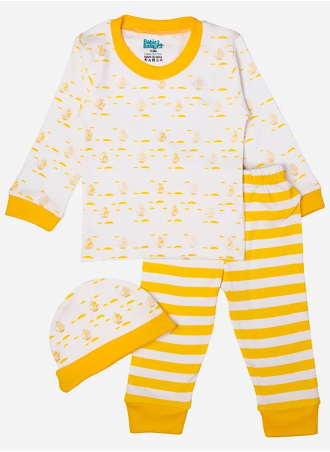 Babies Basic Pack of 7 - Cotton Bodysuit, Top, Pants, Bib, Blanket, Mitten and Cap