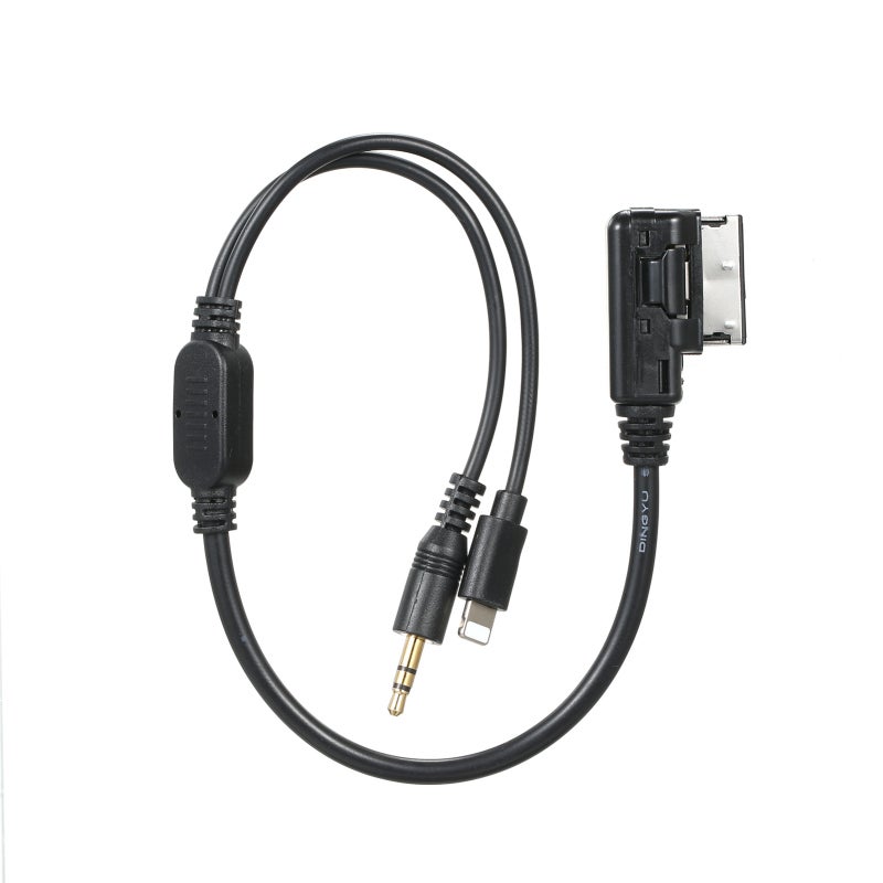 Aux Cable: Black, High Fidelity Lossless Music, Plug And Play - Long Service Life Audio Aux Cable for Car Interior, Mercedes Benz A B C E G GLS GLE CLS GLA SL Class, IP X 8 7 6 6s Plus - Image 1