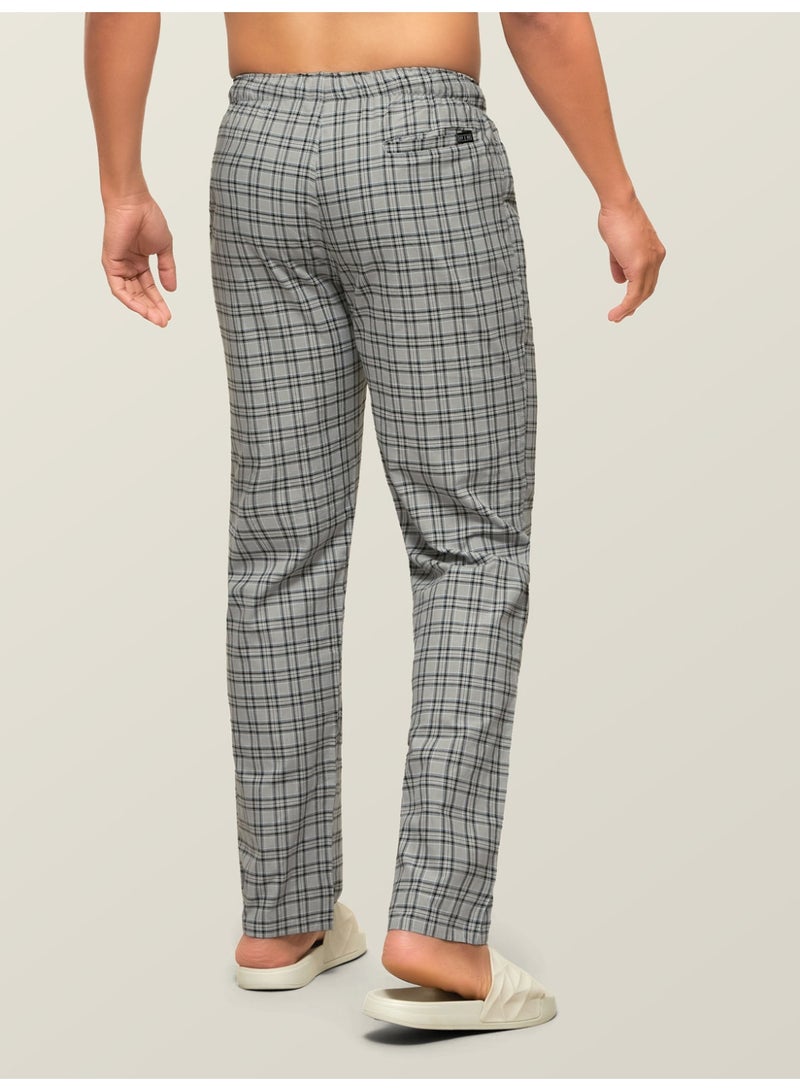 اكس واي اكس اكس بيجامة رجالية من XYXX مصنوعة من القطن الممشط الممتاز بنقشة المربعات [عبوة من قطعة واحدة] - Image 3