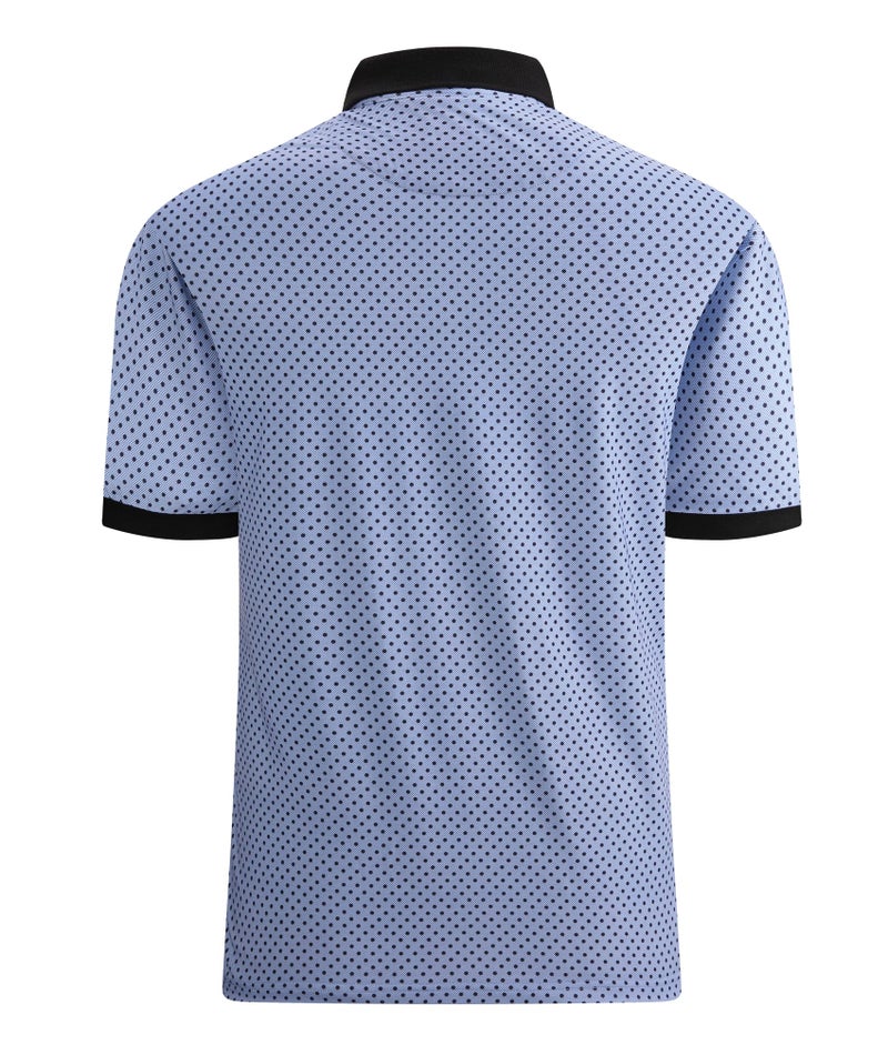 Alex Vando Mens Polo Shirts Short Sleeve Regular Fit Printed Golf Polo Shirt,Print02 Blue,XL - Image 2