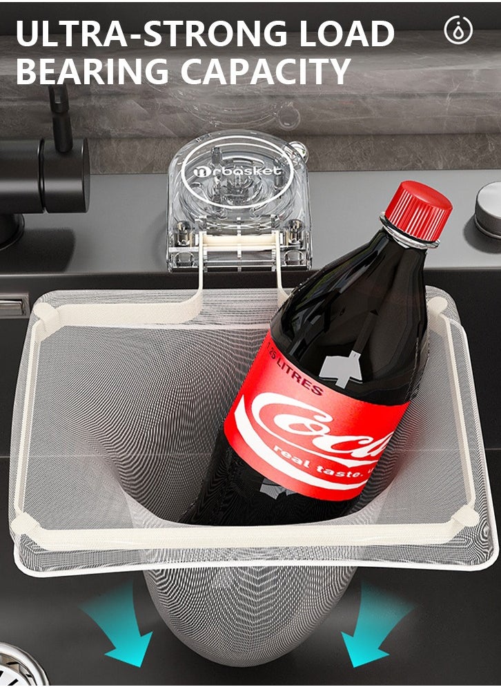 Generic - Kitchen Sink Drain Basket,Flipped Holder Sink Strainer Basket,Multi-function Disposable Garbage Drainage Grid With 50 Filters - Image 1