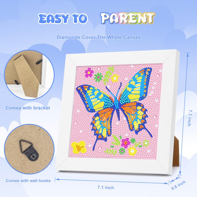 Nardoll Diamond Art Kits for Kids - Crafts for Girls 8-12 - Diamond Art Painting with Wooden Frame - Arts and Crafts for Kids Ages 4-6 8-10 - GEM Art Supplies Dots for Adult Beginners Home Wall Decor Gifts - Image 4